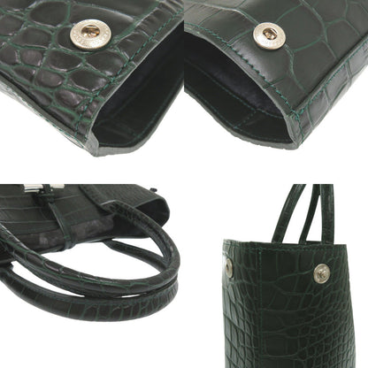 Longchamp Handbag Leather Green Rozo