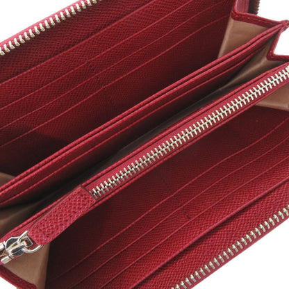 Bvlgari Long Wallet Purse 37340 Leather Red