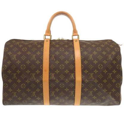 Louis Vuitton Boston Duffel Bag M41426 Monogram Canvas Brown Monogram Keepall 50