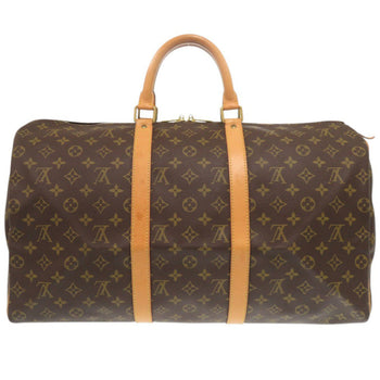 Louis Vuitton Boston Duffel Bag M41426 Monogram Canvas Brown Monogram Keepall 50