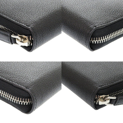 Prada Long Wallet Purse 2Ml317 Leather Black Soft Calf Triangle