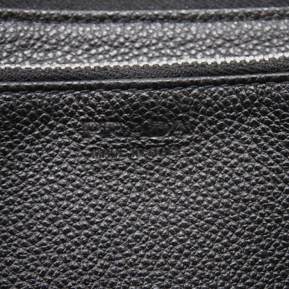 Prada Long Wallet Purse 2Ml317 Leather Black Soft Calf Triangle