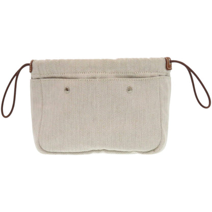 Hermes Pouch Toile Chevron, Barenia Natural Foolby 20