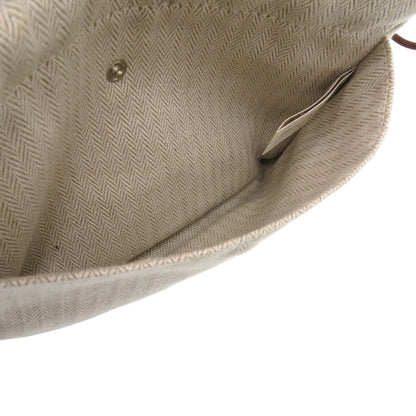 Hermes Pouch Toile Chevron, Barenia Natural Foolby 20