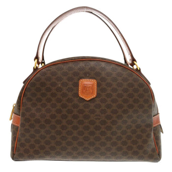 Celine Handbag Pvc, Leather Brown Macadam