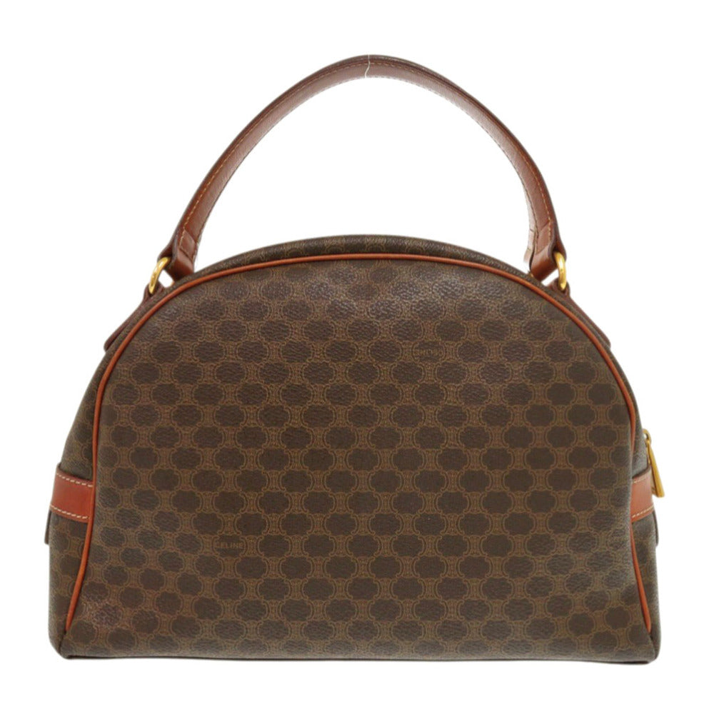Celine Handbag Pvc, Leather Brown Macadam