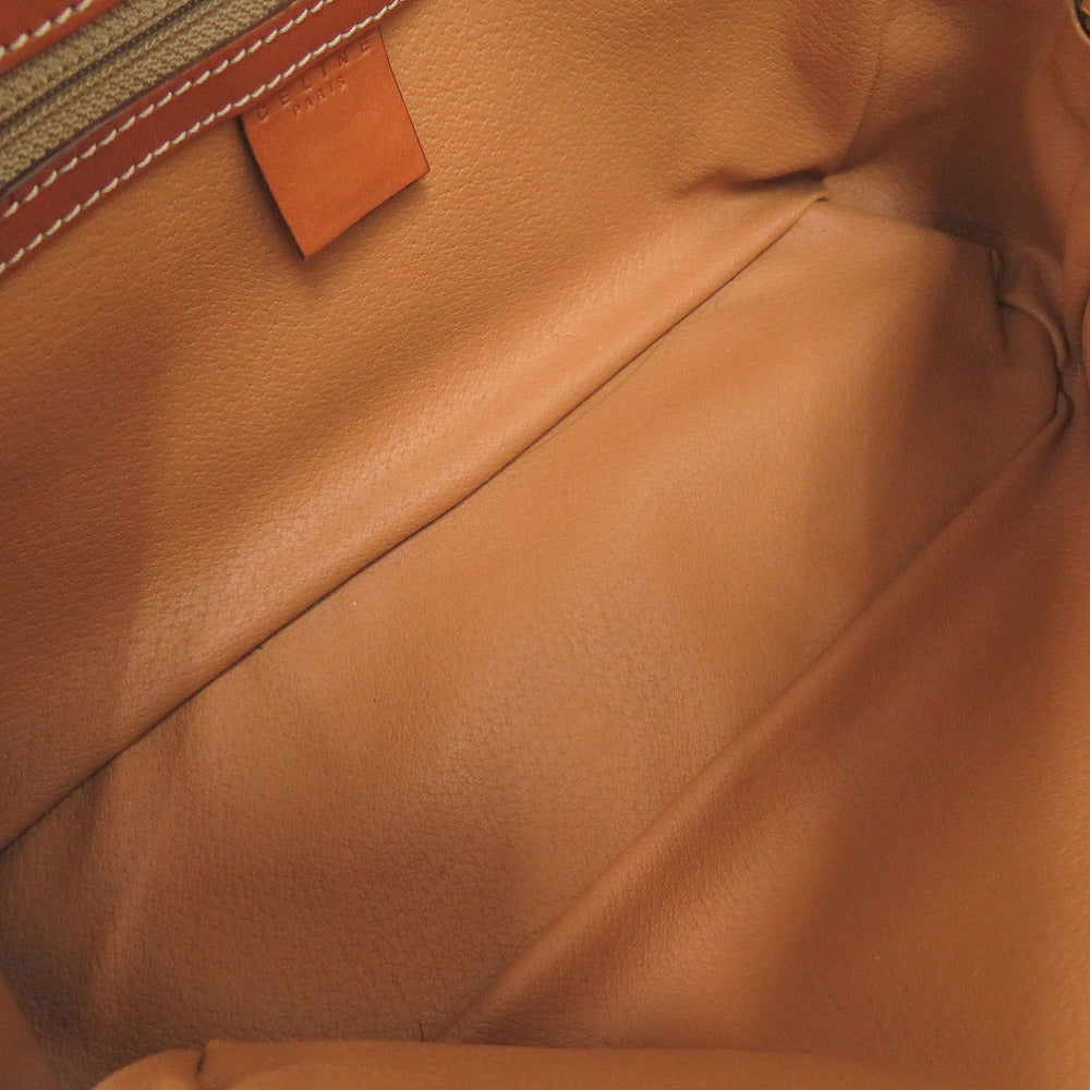 Celine Handbag Pvc, Leather Brown Macadam