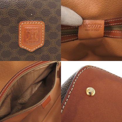Celine Handbag Pvc, Leather Brown Macadam