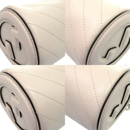 Gucci Shoulder Bag 760170 Leather White Blondy