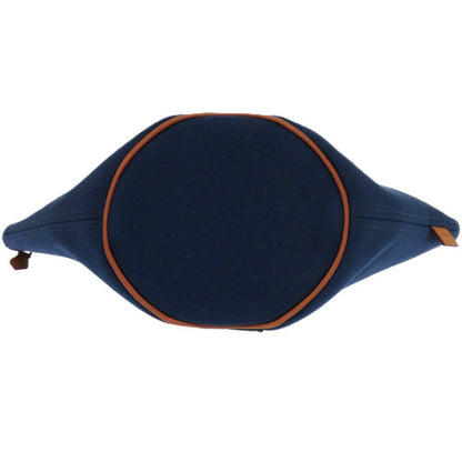 Hermes Pouch Canvas, Cotton Indigo Blue Palmir Trapezoid Pouch