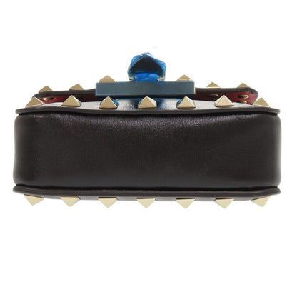 Valentino Garavani Shoulder Bag Leather Black Rock Studs