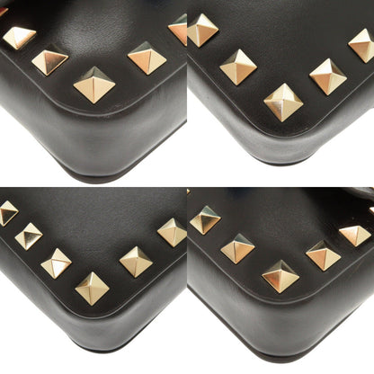 Valentino Garavani Shoulder Bag Leather Black Rock Studs
