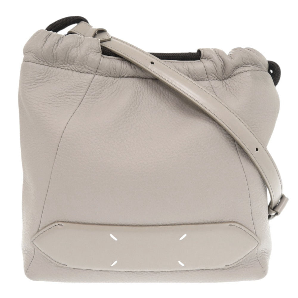 Maison Margiela Shoulder Bag Leather Gray 5Ac Soft Drawstring