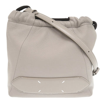 Maison Margiela Shoulder Bag Leather Gray 5Ac Soft Drawstring