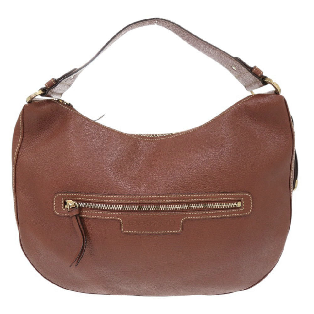 Bvlgari Shoulder Bag Leather Brown