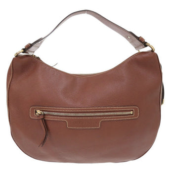 Bvlgari Shoulder Bag Leather Brown