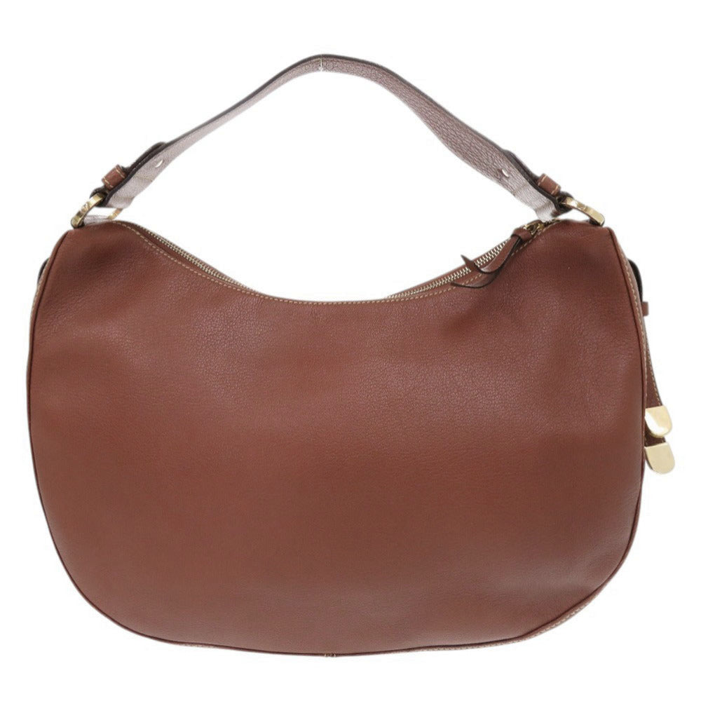 Bvlgari Shoulder Bag Leather Brown