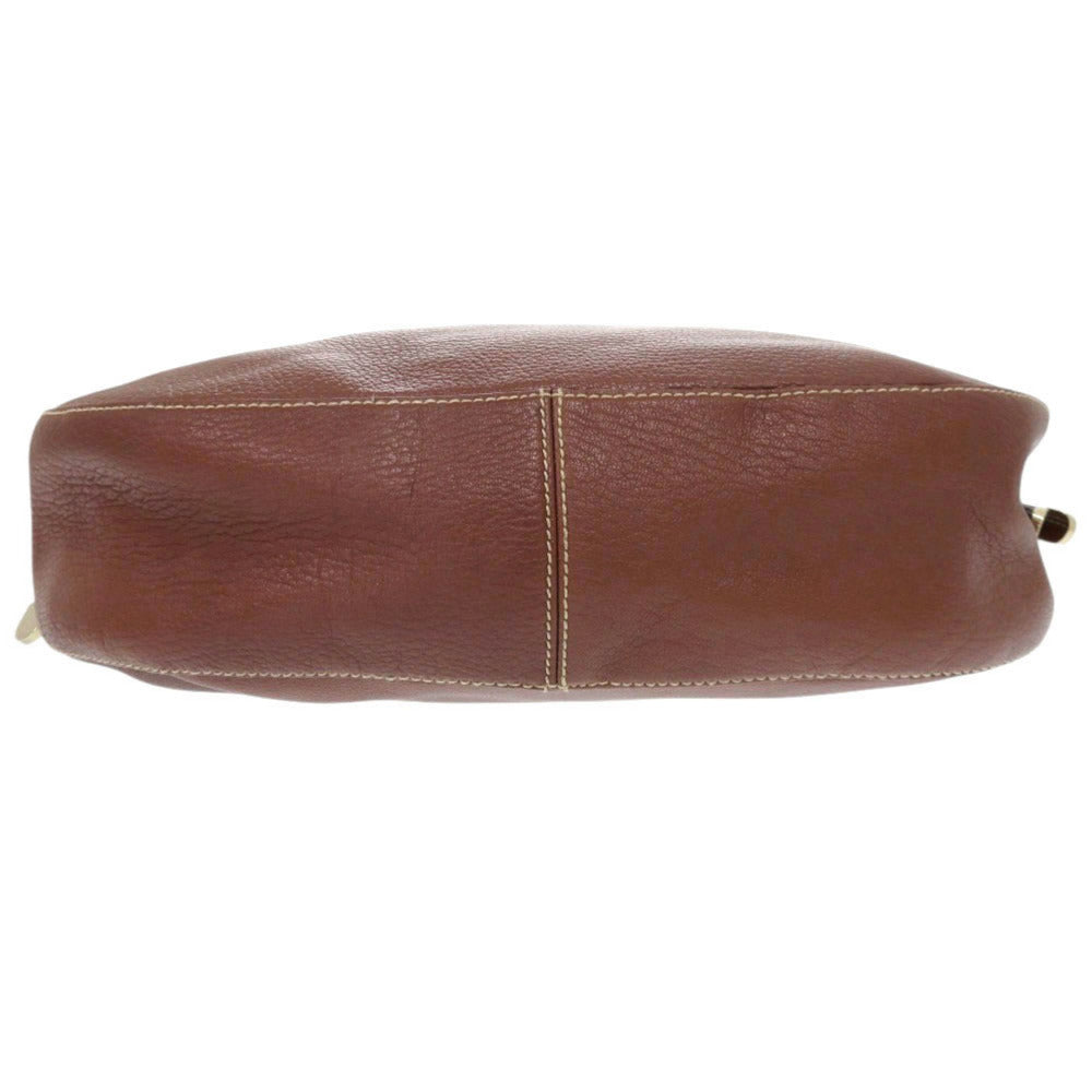 Bvlgari Shoulder Bag Leather Brown