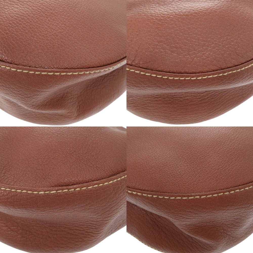 Bvlgari Shoulder Bag Leather Brown