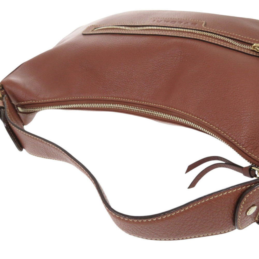 Bvlgari Shoulder Bag Leather Brown
