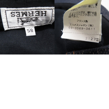 Hermes Other Hats Linen Indigo 58