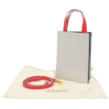 Marni Handbag Leather Gray Museo