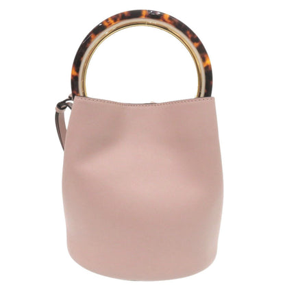 Marni Handbag Leather Pink Pannier Pannier