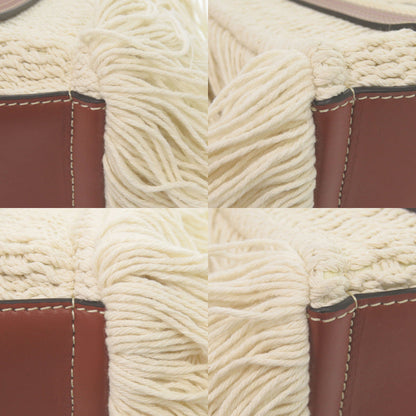 Chloe Handbag Chc22Ss397 Leather Beige Woody Medium Tote Bag