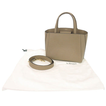 Valextra Handbag Leather Brown Triennale Small