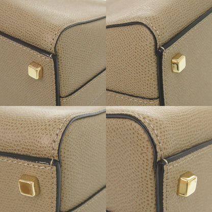 Valextra Handbag Leather Brown Triennale Small