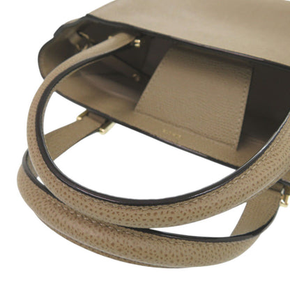 Valextra Handbag Leather Brown Triennale Small