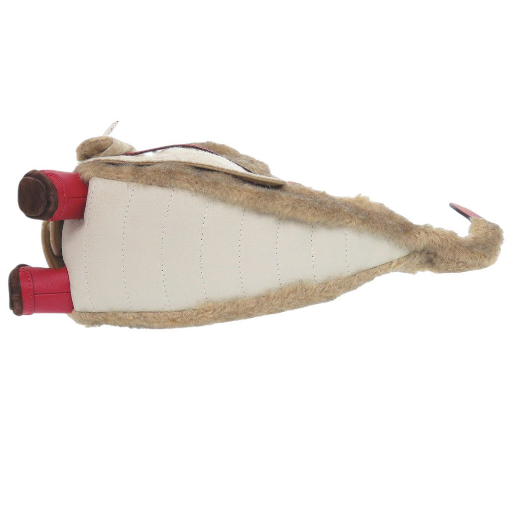 Tory Burch Shoulder Bag Fake Fur Beige