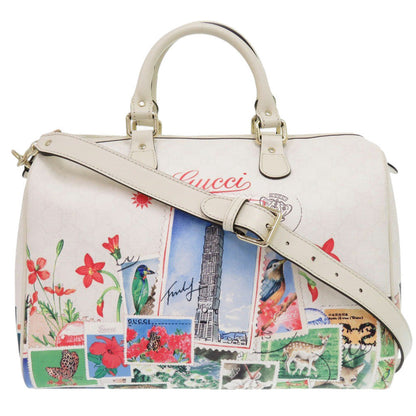 Gucci Boston Duffel Bag 310085 Leather White Taipei Limited Edition 101