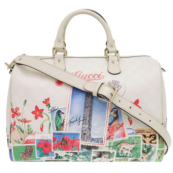 Gucci Boston Duffel Bag 310085 Leather White Taipei Limited Edition 101