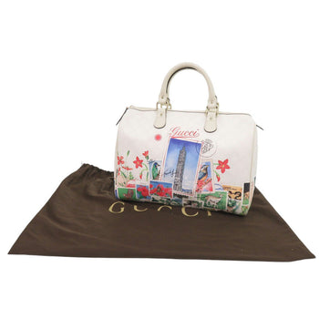 Gucci Boston Duffel Bag 310085 Leather White Taipei Limited Edition 101