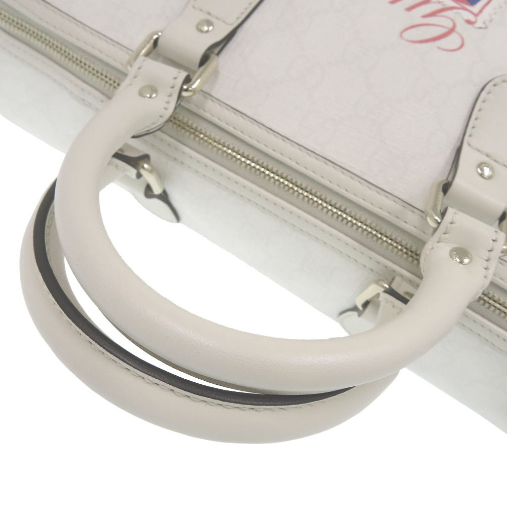 Gucci Boston Duffel Bag 310085 Leather White Taipei Limited Edition 101