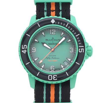 Blancpain Watches Mechanical Automatic So35I100 Ceramic Mint Green X Swatch Scuba Fifty Fathoms