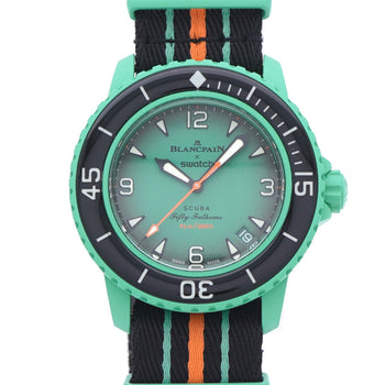 Blancpain Watches Mechanical Automatic So35I100 Ceramic Mint Green X Swatch Scuba Fifty Fathoms