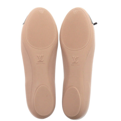 Louis Vuitton Pumps Leather, Monogram Canvas Pink Popiline Ballerina 34 1/2