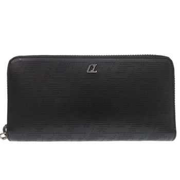 Christian Louboutin Long Wallet Purse 1235147 Leather Black Zip Around Panettone Wallet Women