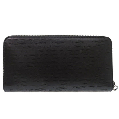 Christian Louboutin Long Wallet Purse 1235147 Leather Black Zip Around Panettone Wallet Women