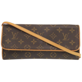 Louis Vuitton Shoulder Bag M51852 Monogram Canvas Brown Monogram Pochette Twin Gm Women
