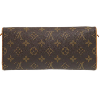 Louis Vuitton Shoulder Bag M51852 Monogram Canvas Brown Monogram Pochette Twin Gm Women