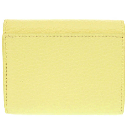 Louis Vuitton Tri-Fold Wallet M83610 Taurillon Clemence Leather Yellow Portefeuille Capsine Xs Women