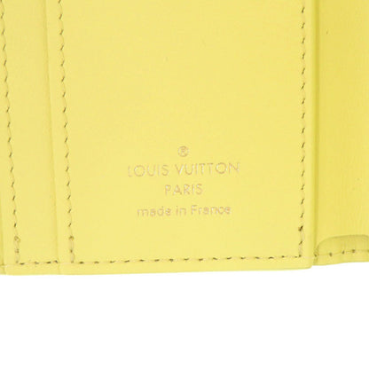 Louis Vuitton Tri-Fold Wallet M83610 Taurillon Clemence Leather Yellow Portefeuille Capsine Xs Women