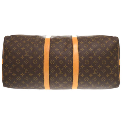 Louis Vuitton Boston Duffel Bag M41414 Monogram Canvas Brown Monogram Keepall Bandouliere55 Mens