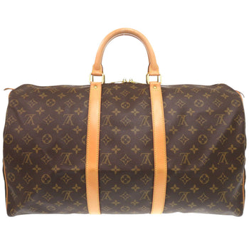 Louis Vuitton Boston Duffel Bag M41426 Monogram Canvas Brown Monogram Keepall 50