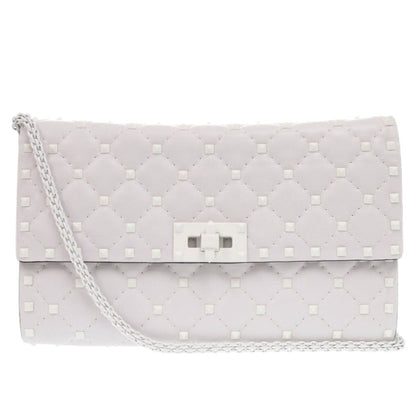 Valentino Garavani Shoulder Bag Pw2B0137Rvh Leather White Rock Studs Women