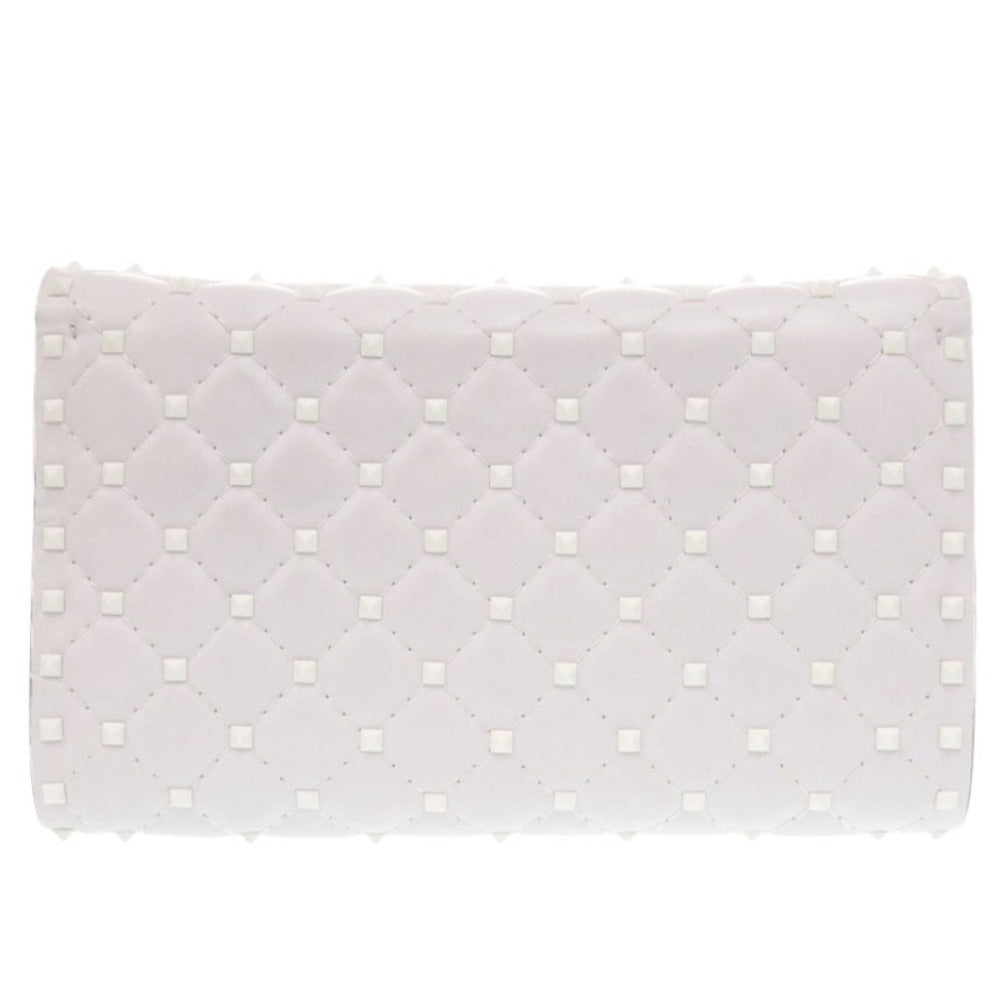Valentino Garavani Shoulder Bag Pw2B0137Rvh Leather White Rock Studs Women