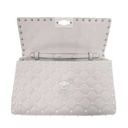 Valentino Garavani Shoulder Bag Pw2B0137Rvh Leather White Rock Studs Women